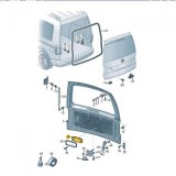 2K5827566B OEM RVC Mango Kit de Cámara para VW Caddy Desde 2015 - Puerta Trasera de una Puerta